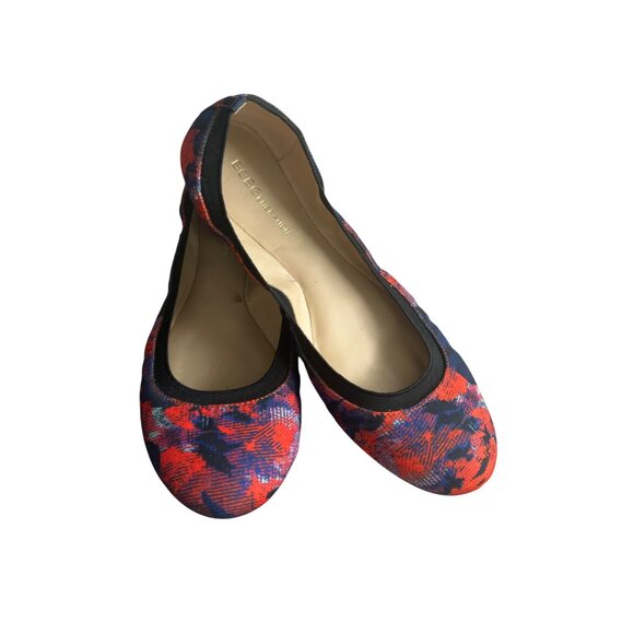 BCBGENERATION Red Black Floral Ballet Flats Size 8 - Picture 6 of 6